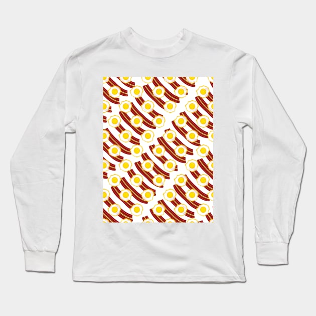 BACON And Eggs White Long Sleeve T-Shirt by SartorisArt1